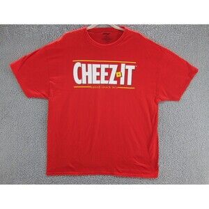 Kelloggs Cheez It Shirt Mens 2XL Red Novelty Graphic Tee